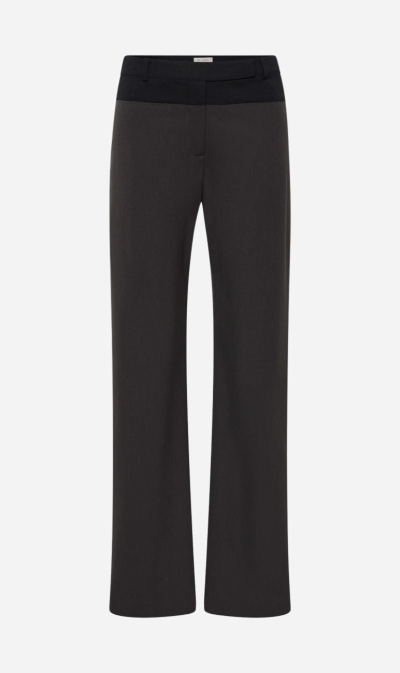 St Agni | 90s Splice Panelled Pants - Black Olive/Black