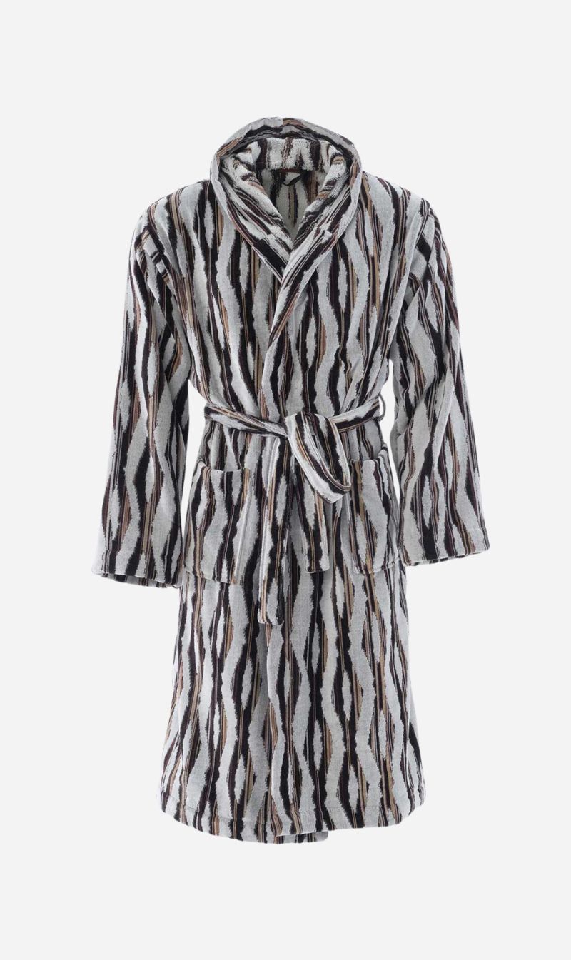 Innate | Hooded Bathrobe - Ripple Dark