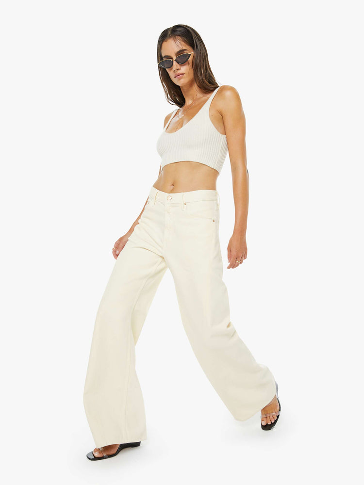 Mother Denim | The Lemon Twist Sneak - Natural