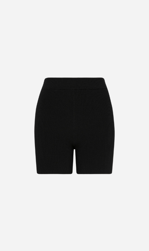 Matteau | Cropped Knit Bike Short - Black