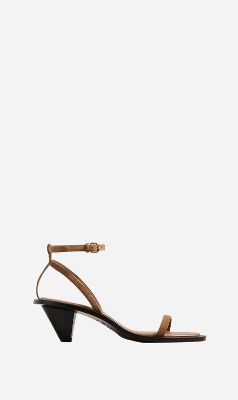 A.Emery | The Irving Heeled Sandal - Nutmeg Suede