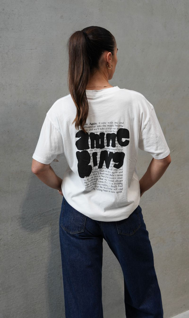 Anine Bing | Walker Tee Spray Paint - Ivory