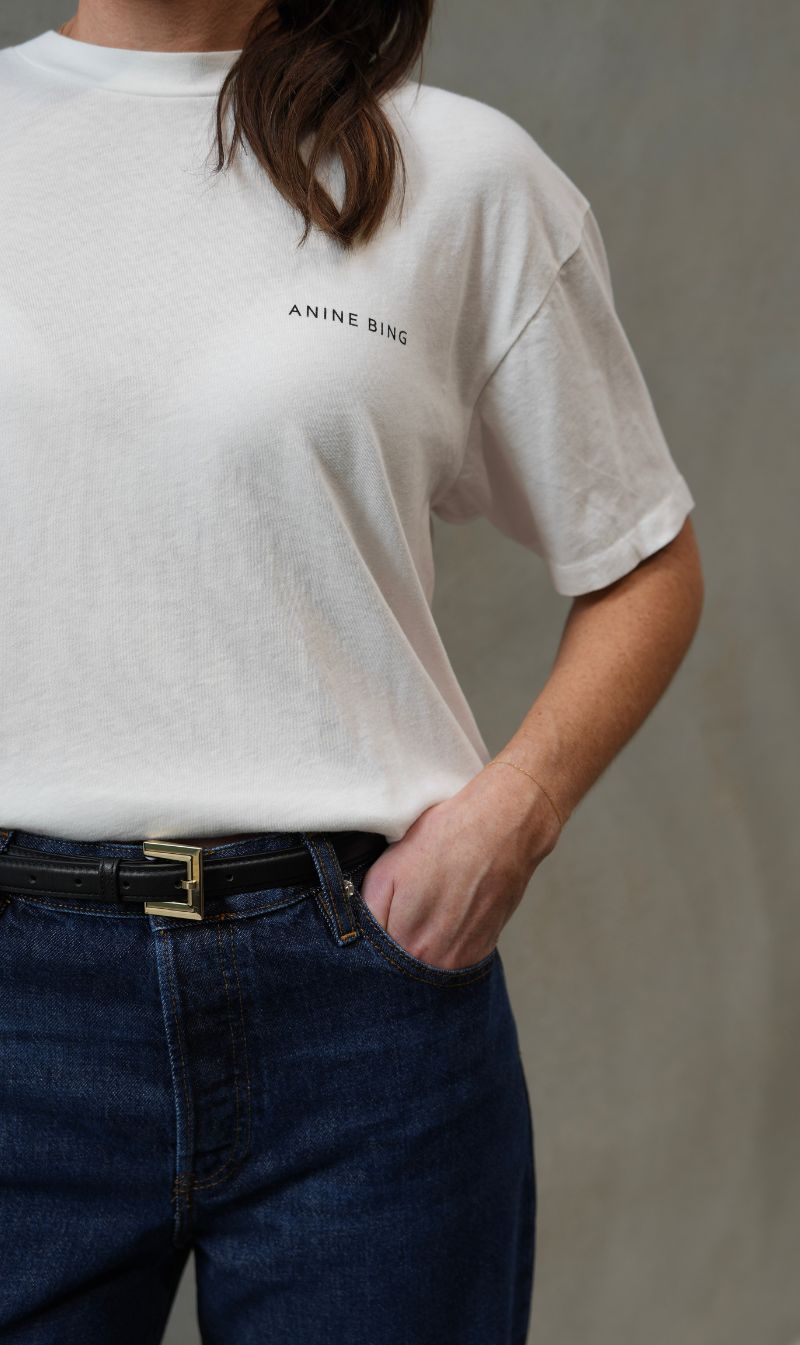 Anine Bing | Walker Tee Spray Paint - Ivory