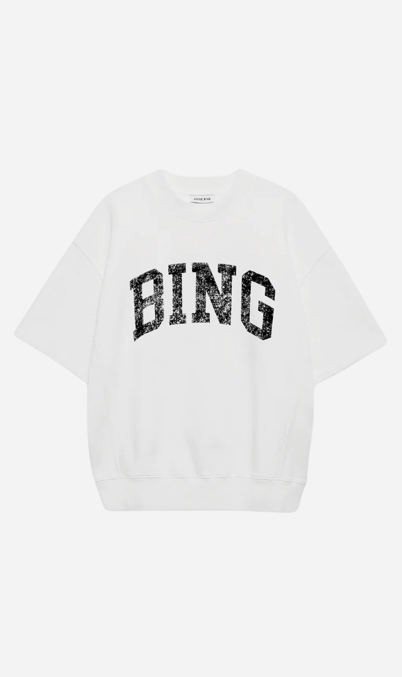 ANINE BING ロゴ入りホワイトスウェット Anine Bing | Jay Sweatshirt Bing - Off White – Sisters & Co
