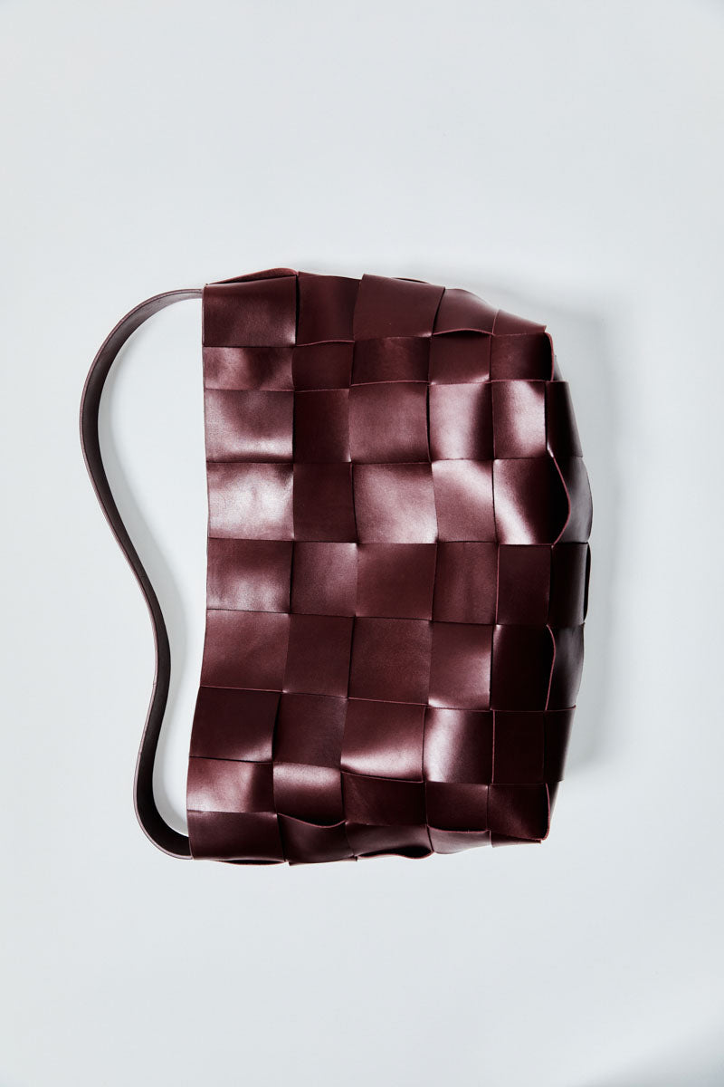 St Agni | Woven Large Tote - Plum