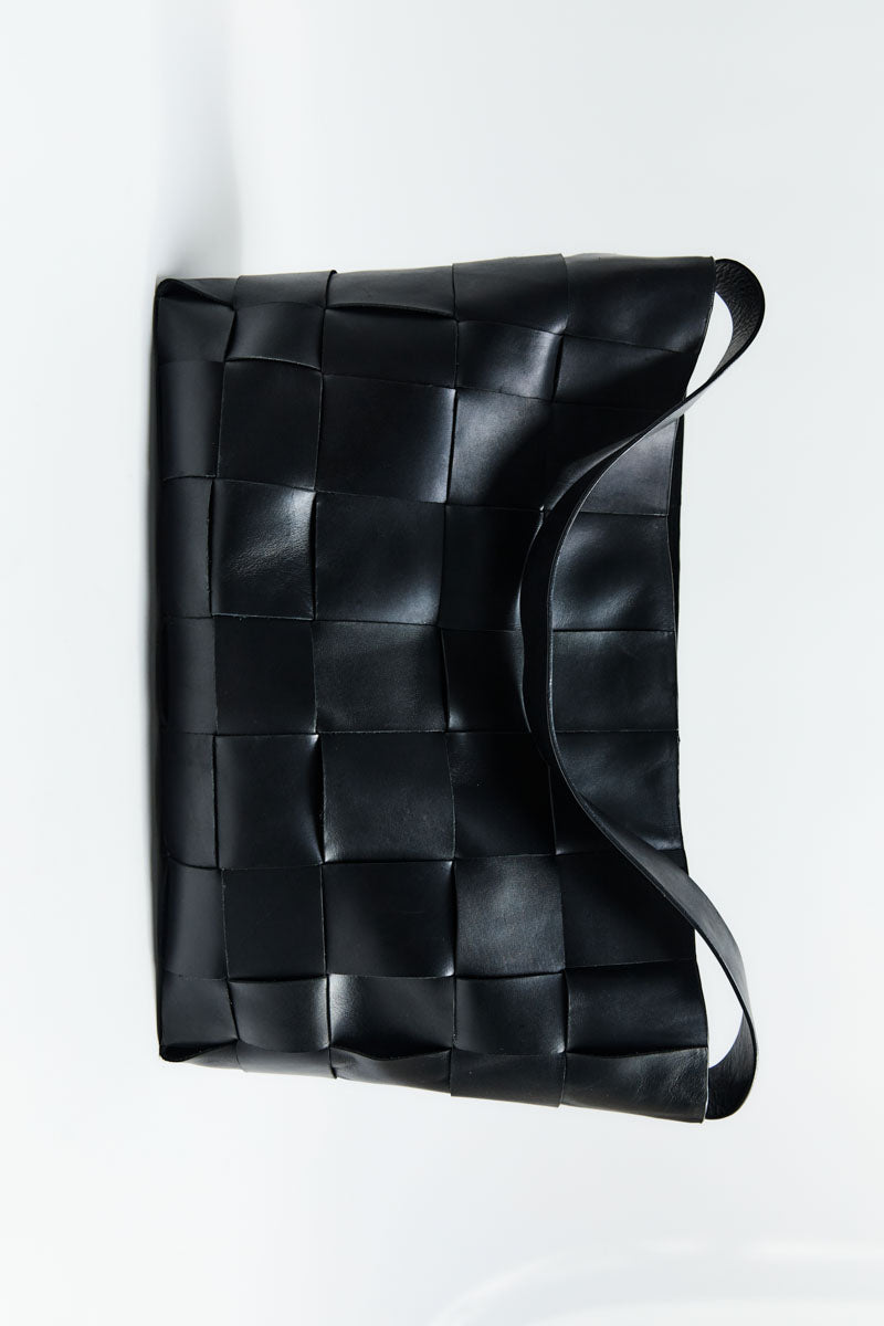 St Agni | Woven Large Tote - Black