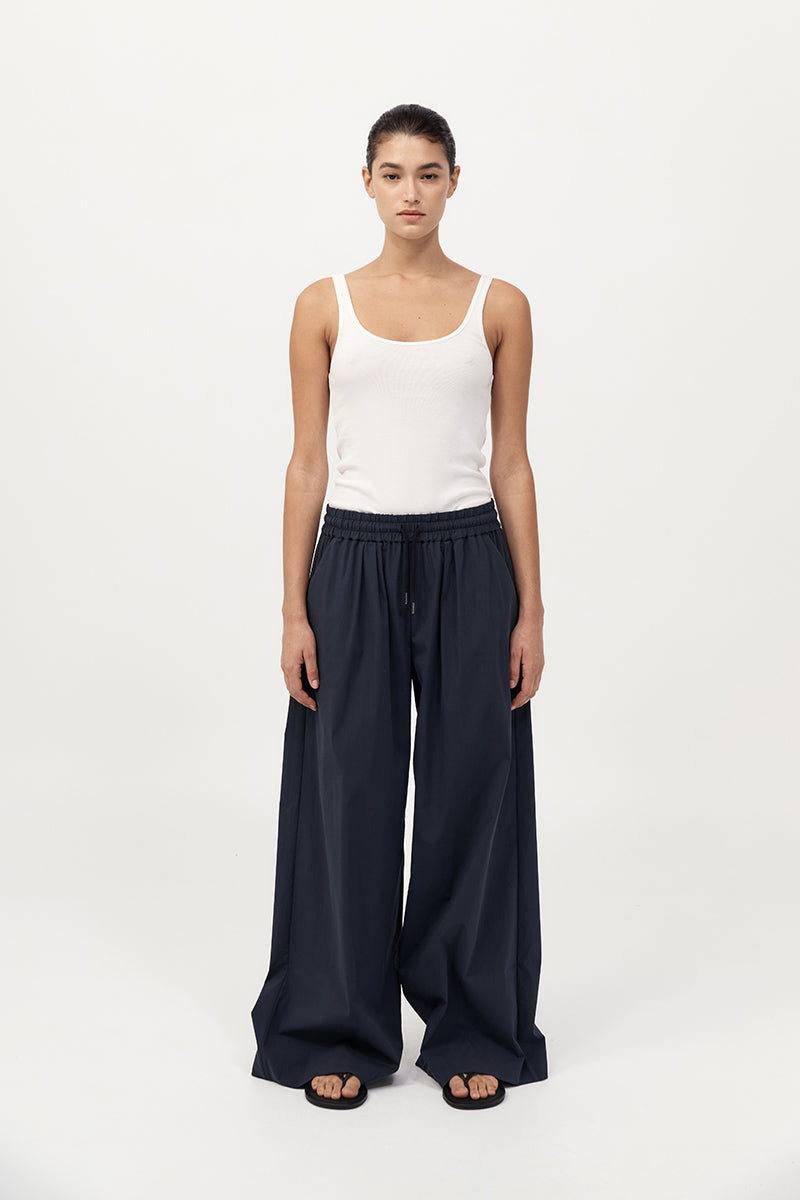 St Agni | Everyday Drawstring Pants - Dark Ink