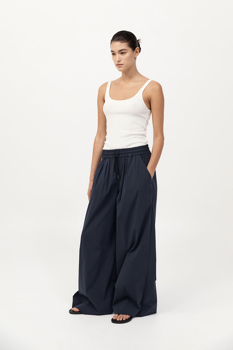 St Agni | Everyday Drawstring Pants - Dark Ink