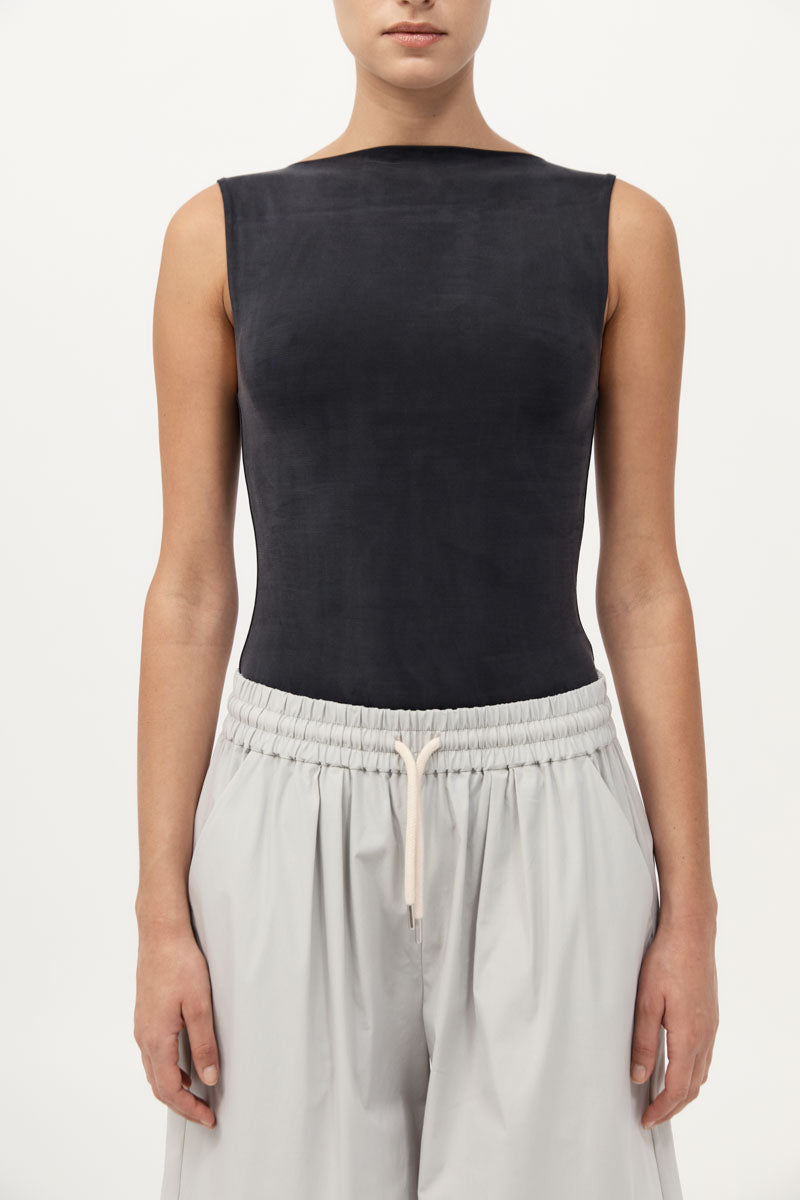 St Agni | Cupro Jersey Top - Black