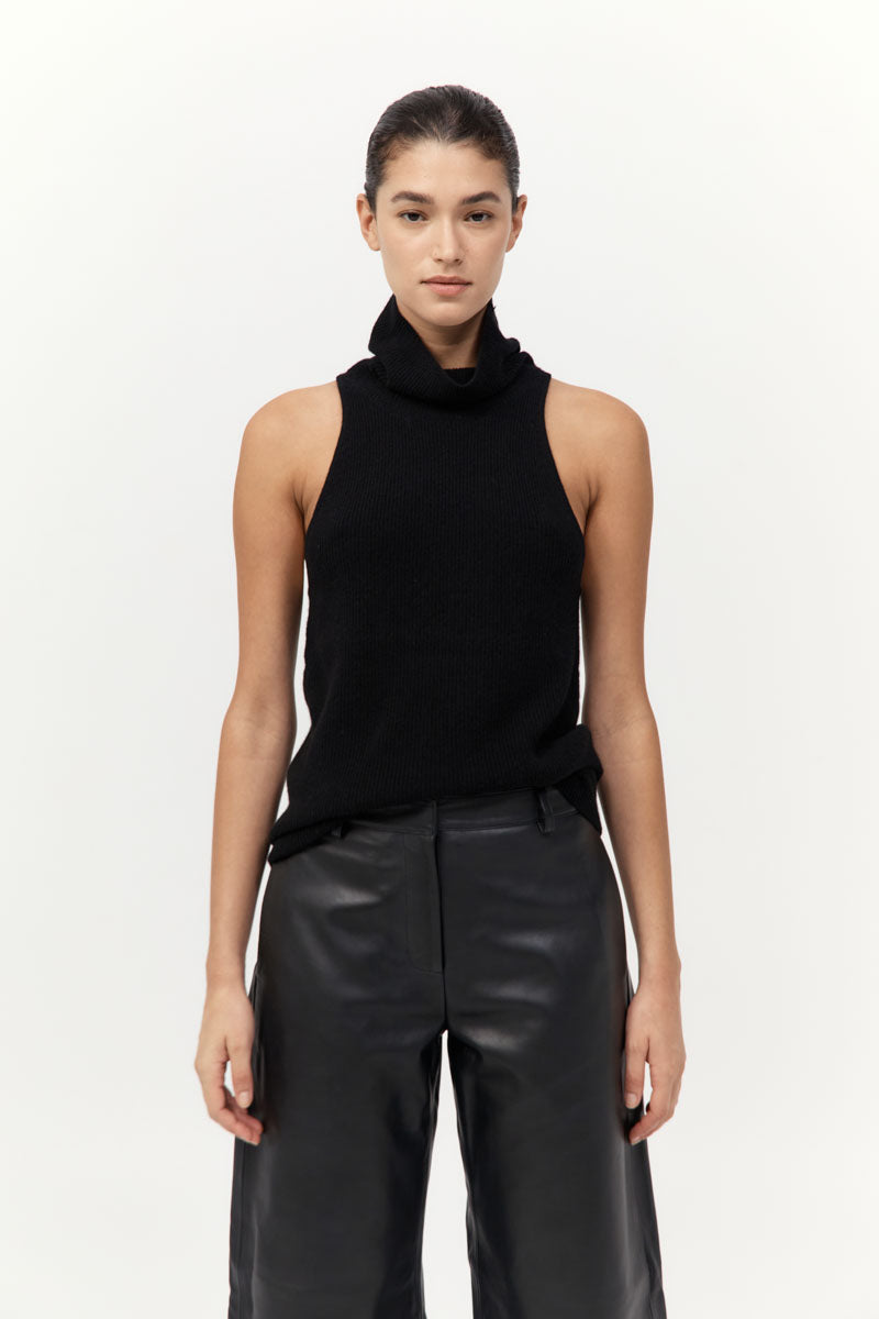 St Agni | Cashmere Blend Top - Black