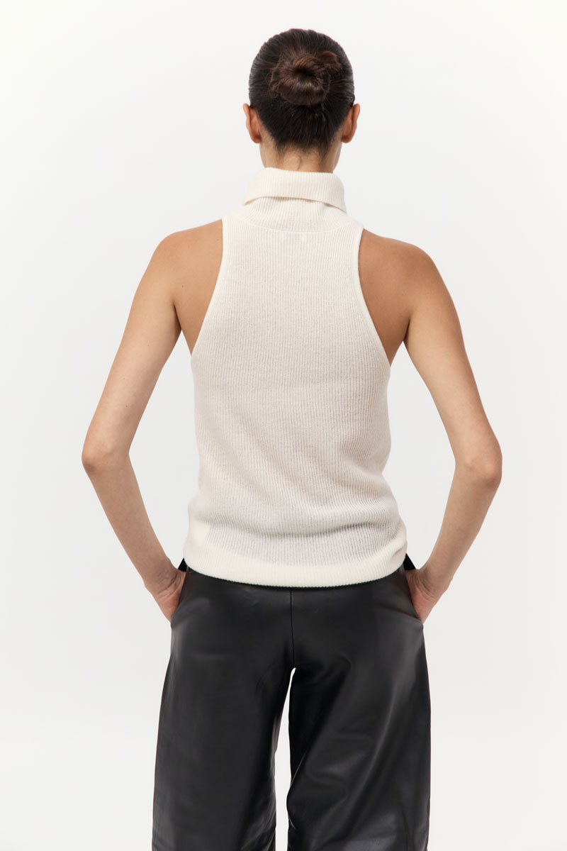 St Agni | Cashmere Blend Top - Chalk