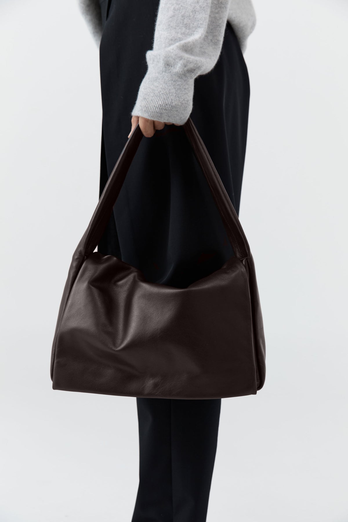 St Agni | Soft Everyday Satchel - Coffee