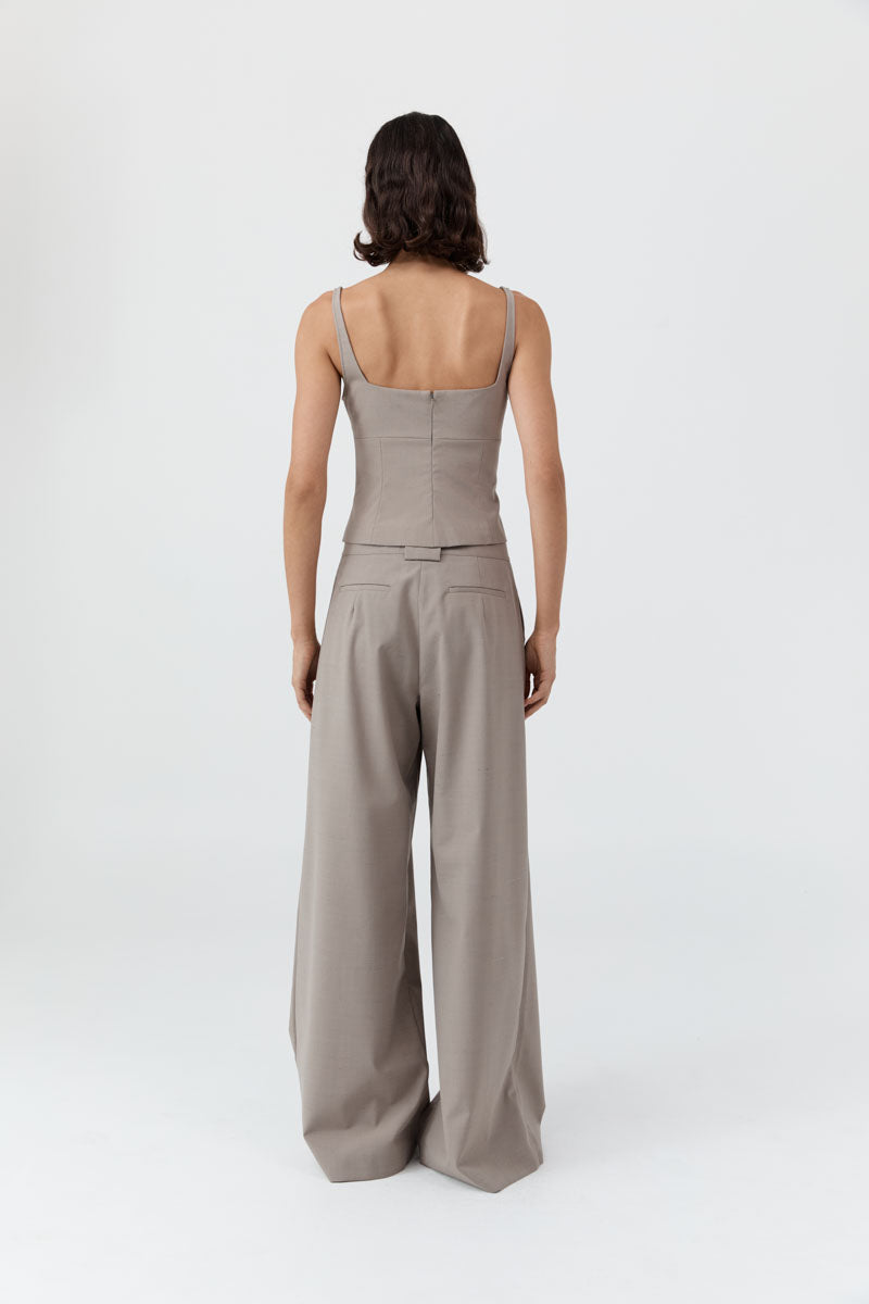 St Agni | Tailored Bustier Top - Mousse