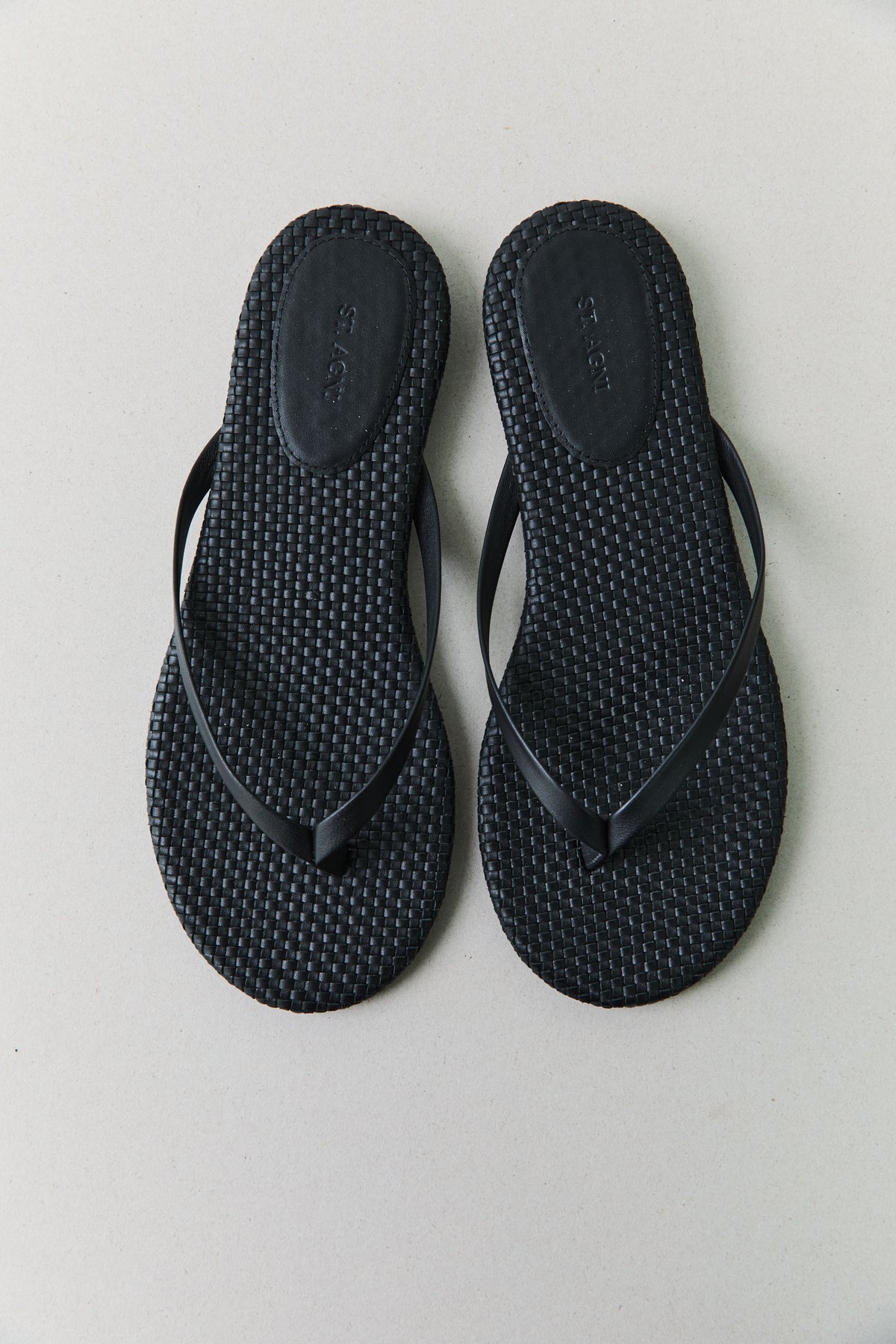 St Agni | Woven Flip Flop - Black