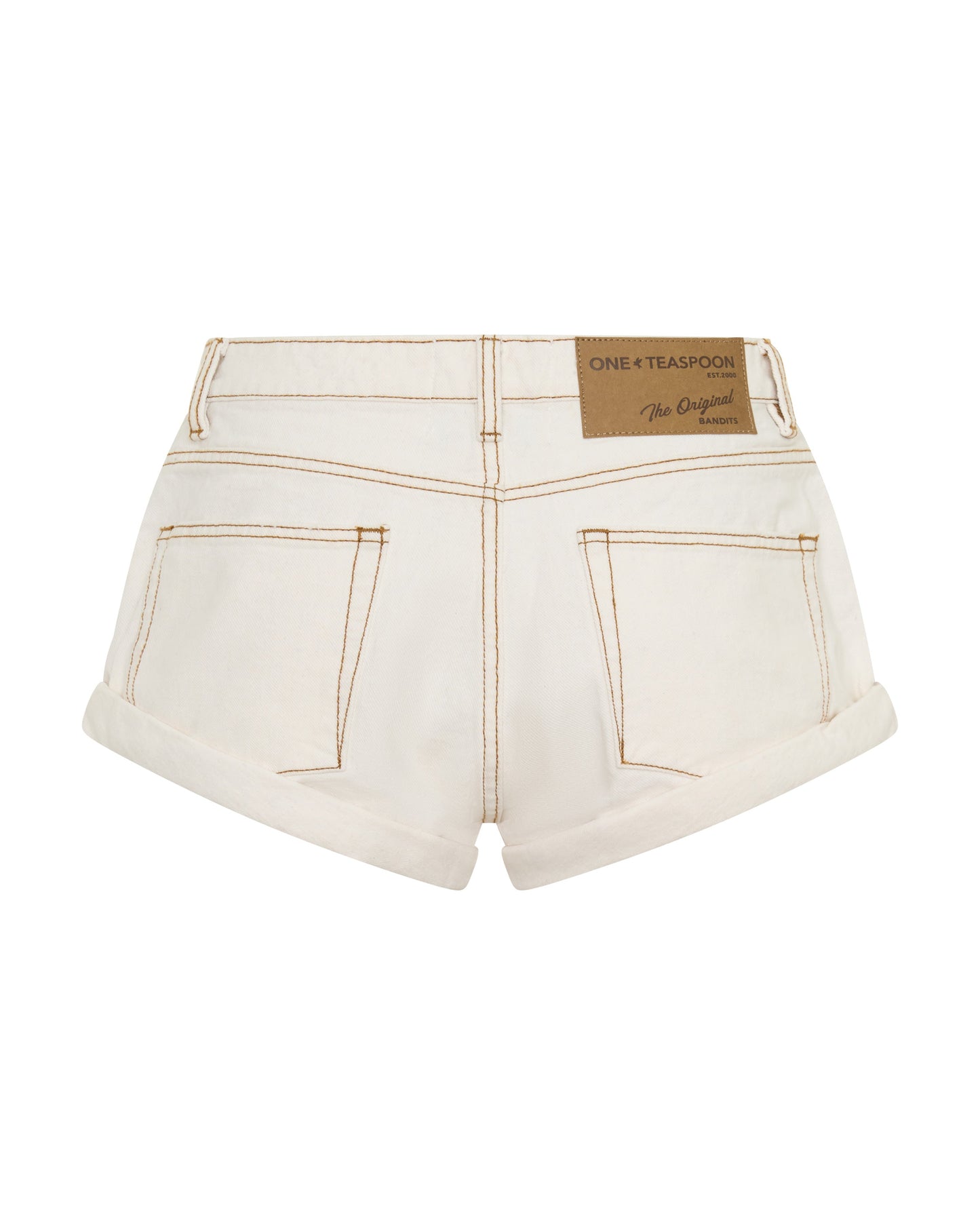 One Teaspoon | Bandits Low Denim Shorts - White Beauty