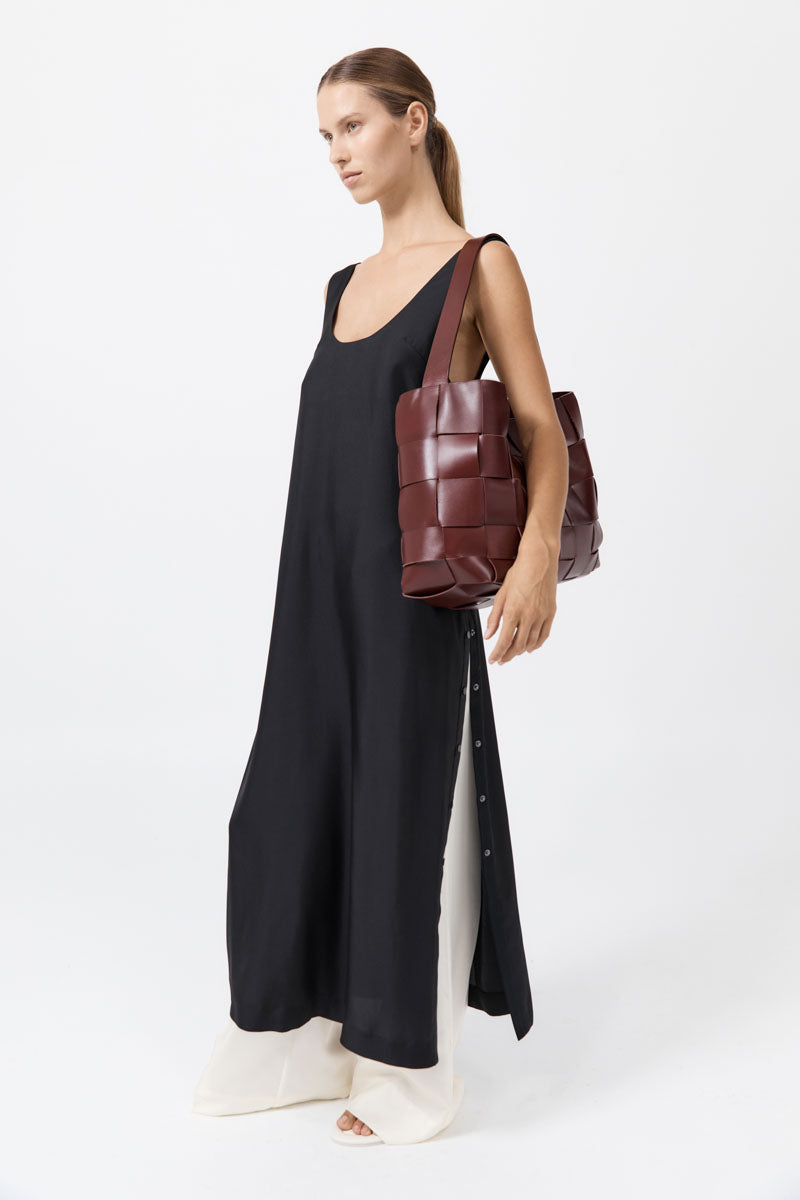 St Agni | Woven Large Tote - Plum