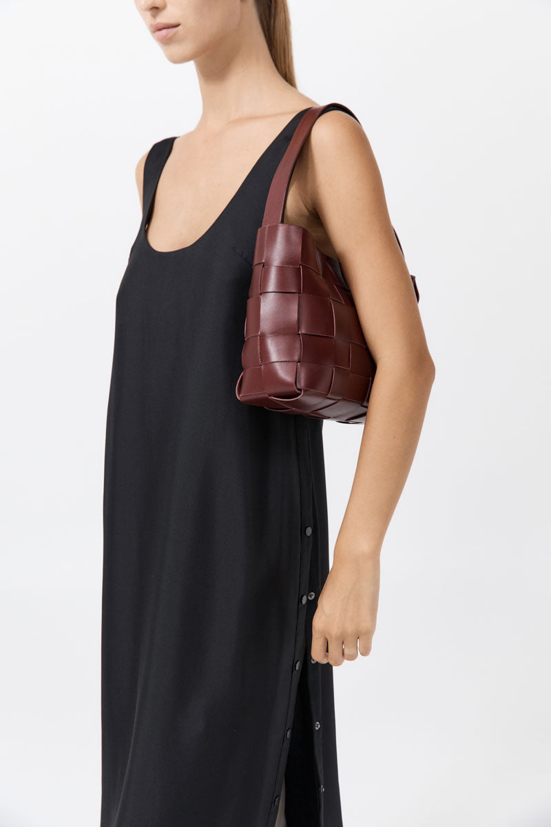 St Agni | Woven Mini Tote - Plum