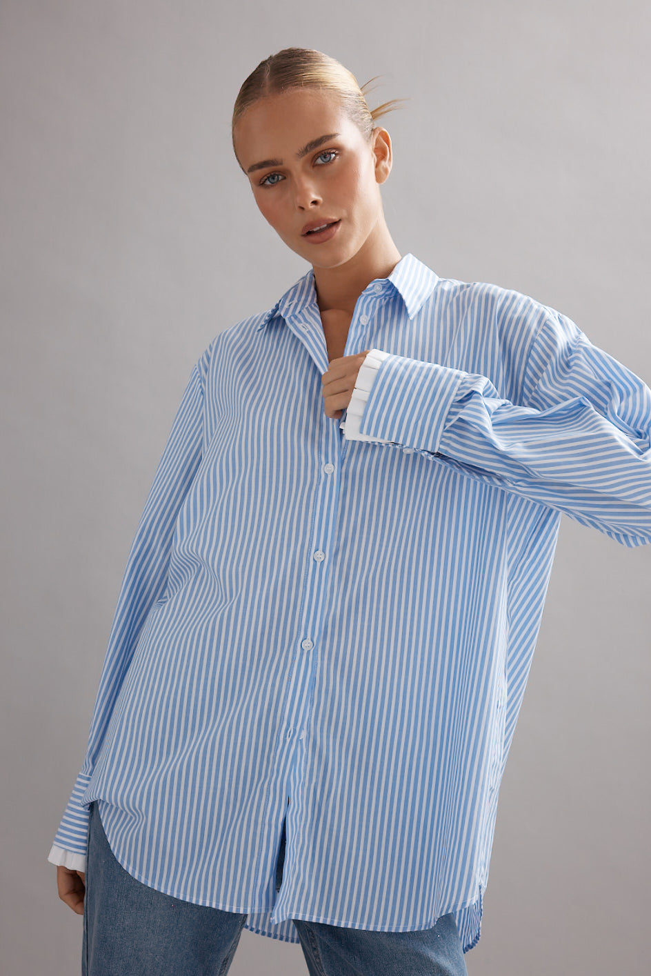 Caitlin Crisp | Vienna Shirt - Blue Stripe