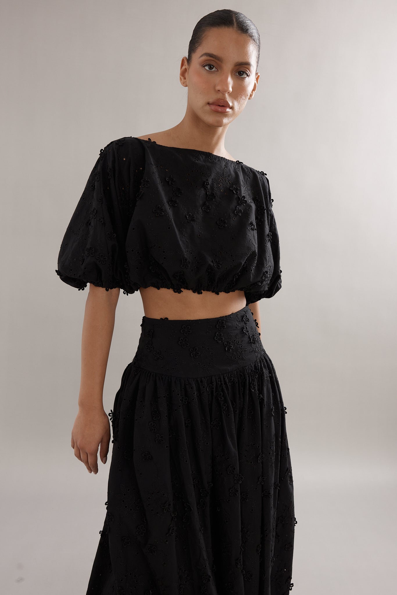 Caitlin Crisp | Capri Skirt - Black Broderie