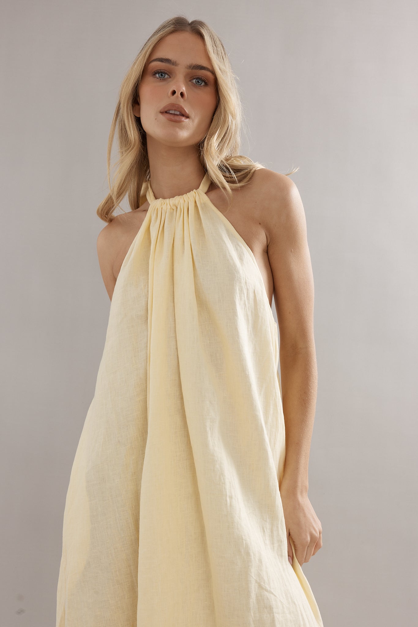 Caitlin Crisp | Bianca Dress - Yellow Linen