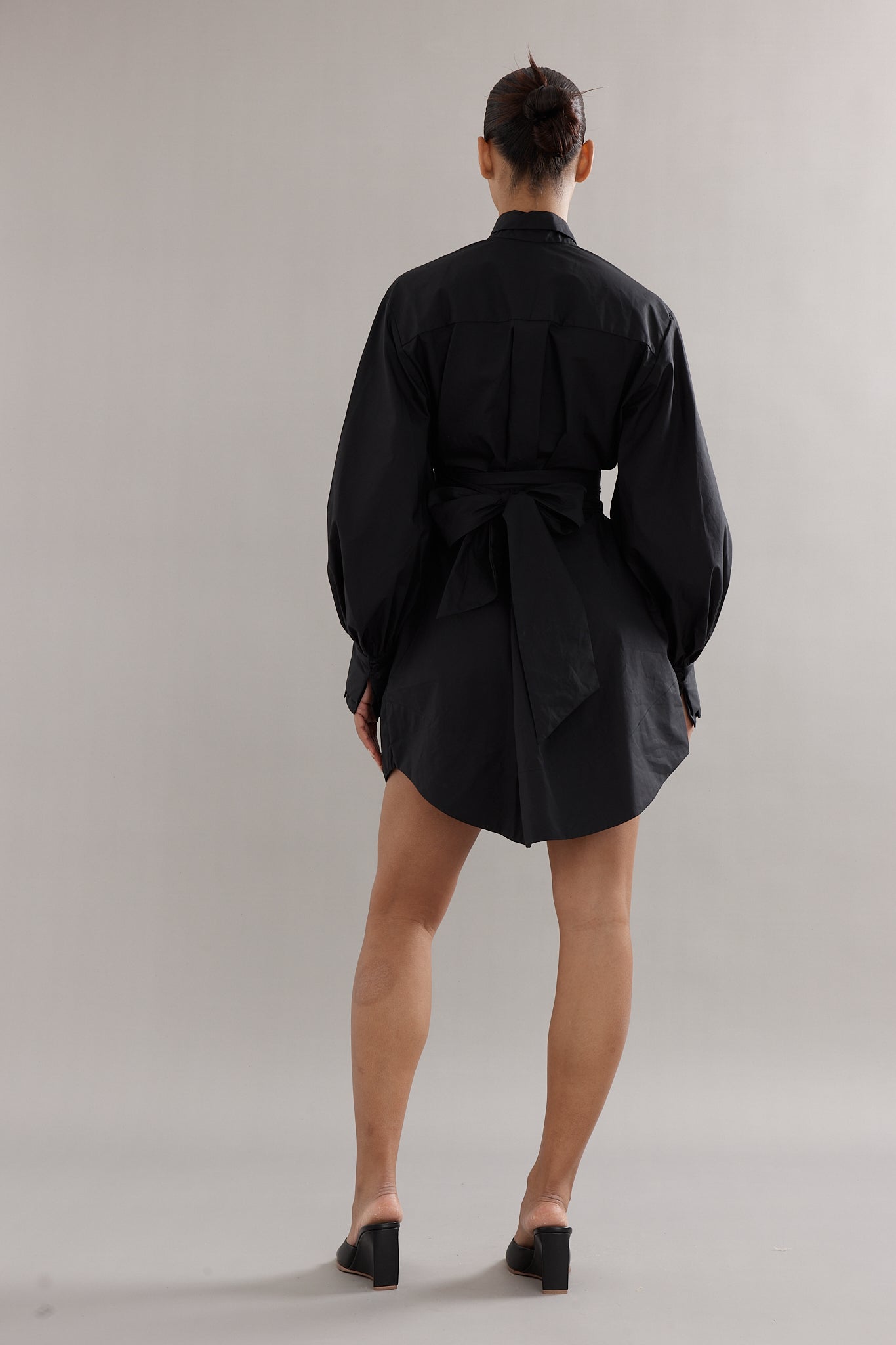 Caitlin Crisp | Mimi Mini - Black Poplin Shirting