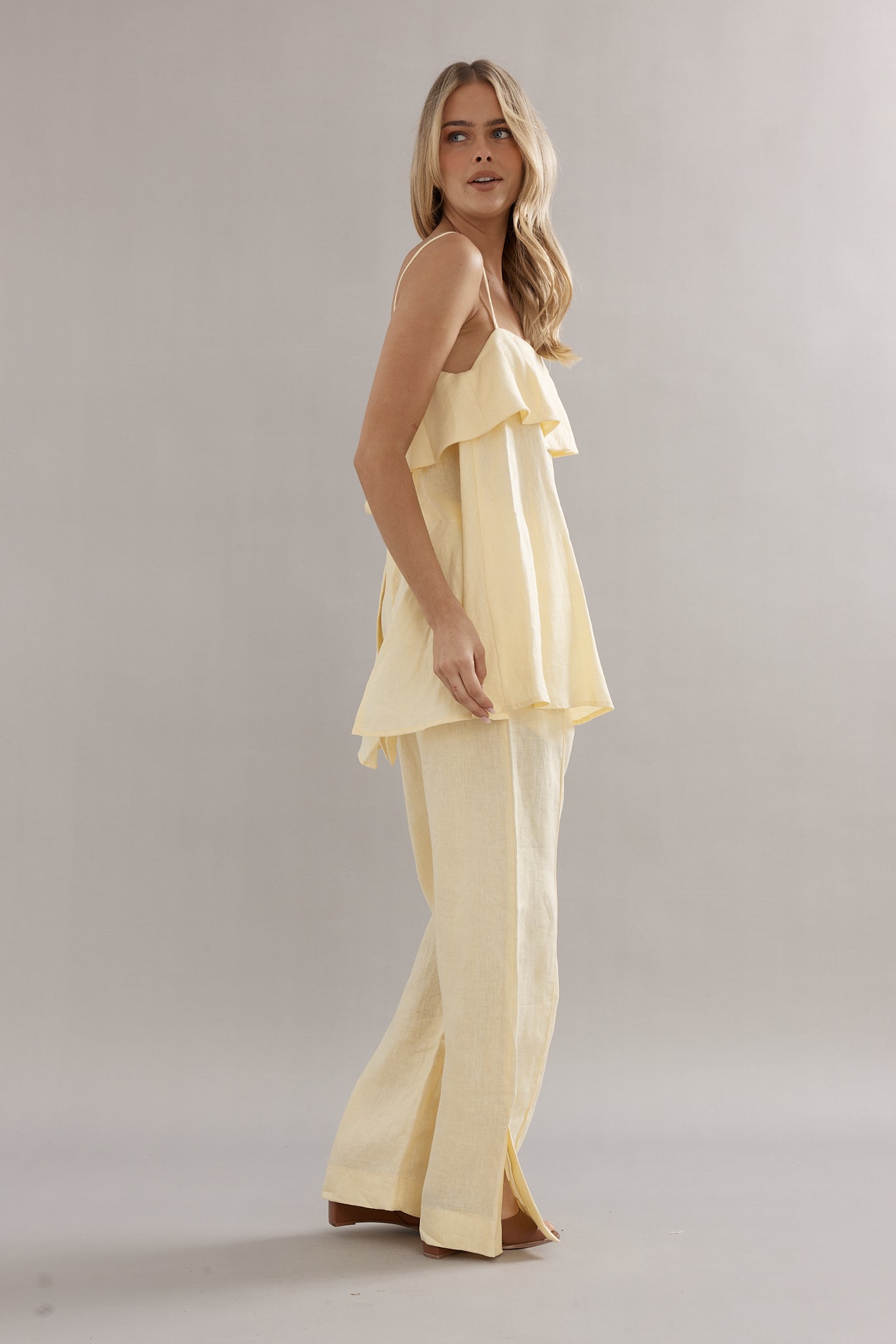 Caitlin Crisp | Rio Top - Yellow Linen