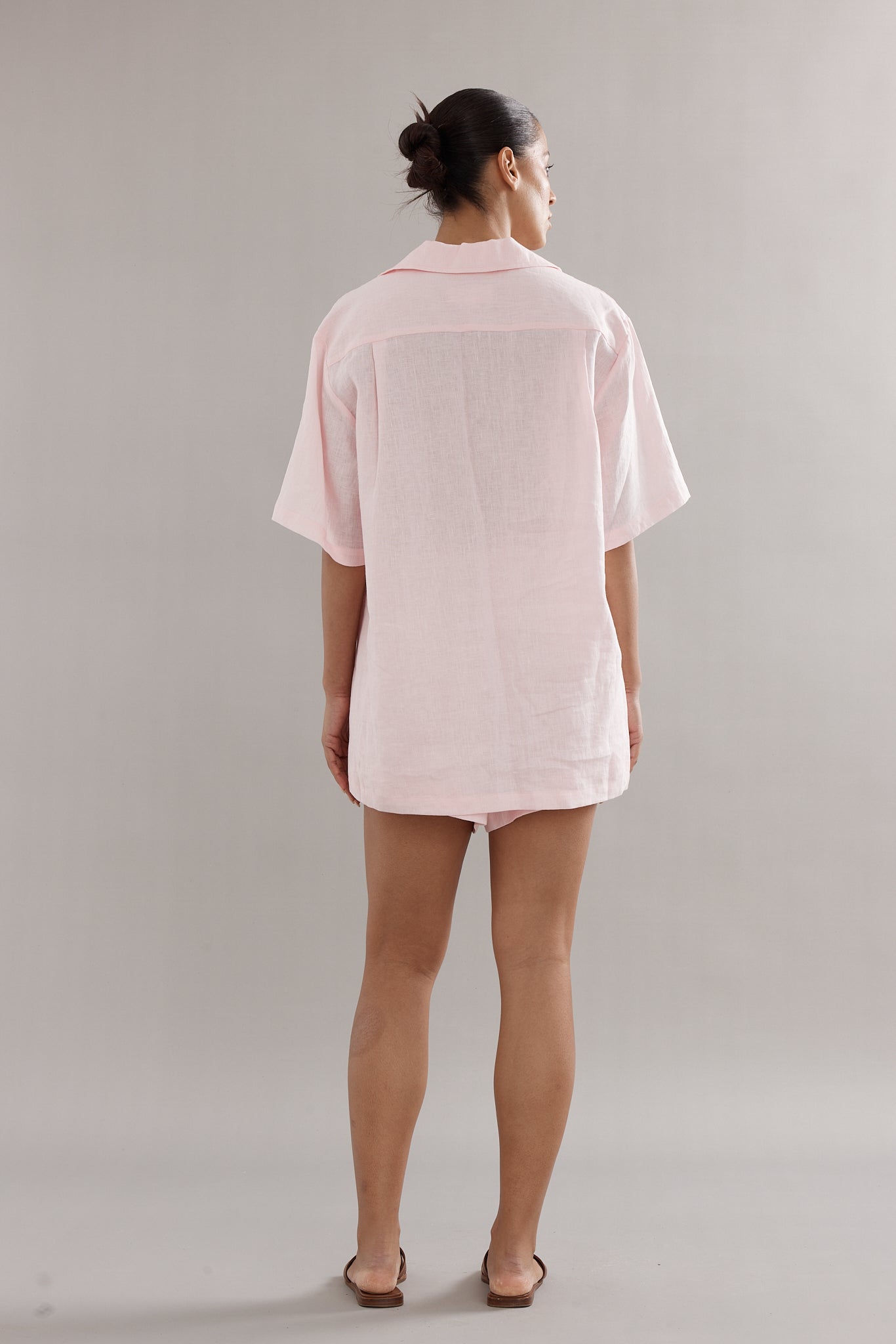 Caitlin Crisp | Ibiza Shirt - Pink Linen