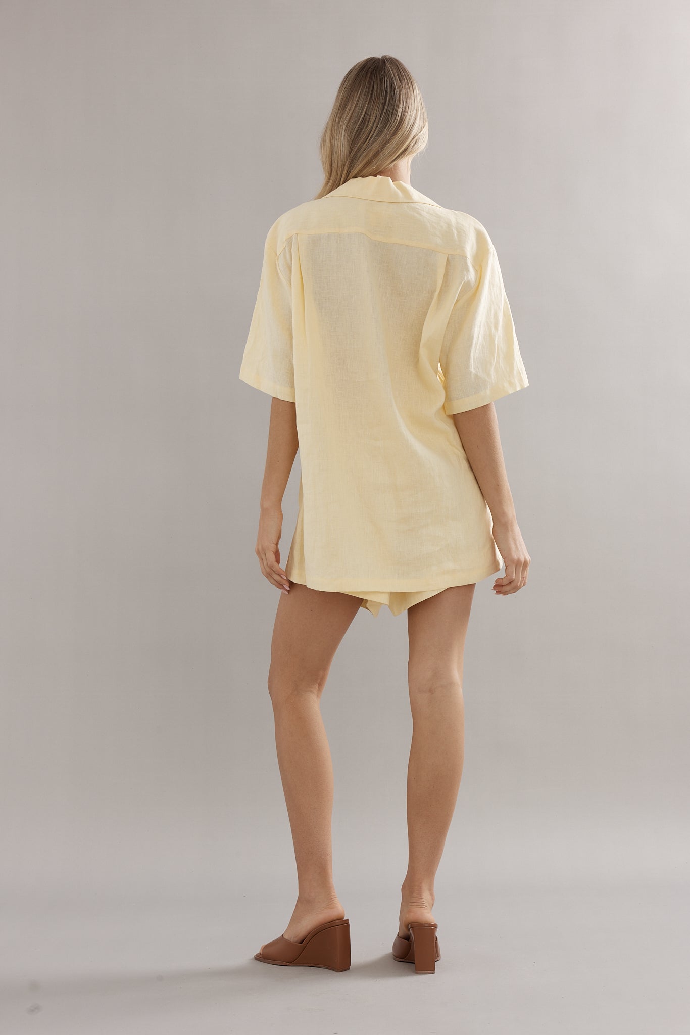 Caitlin Crisp | Ibiza Shirt - Yellow Linen