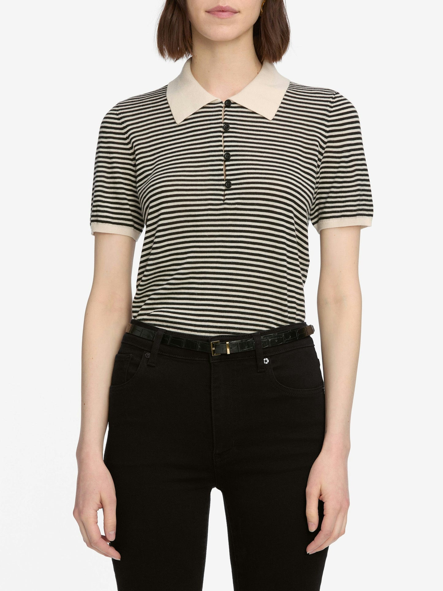 Frame Denim | The Smart Polo - Cream Multi
