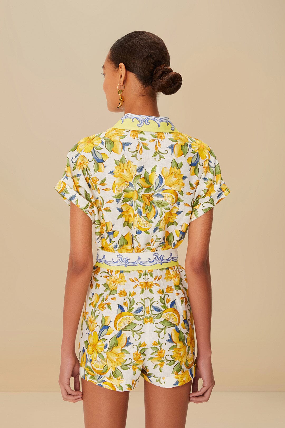 Farm Rio | Sicily Scarf Romper - Off White