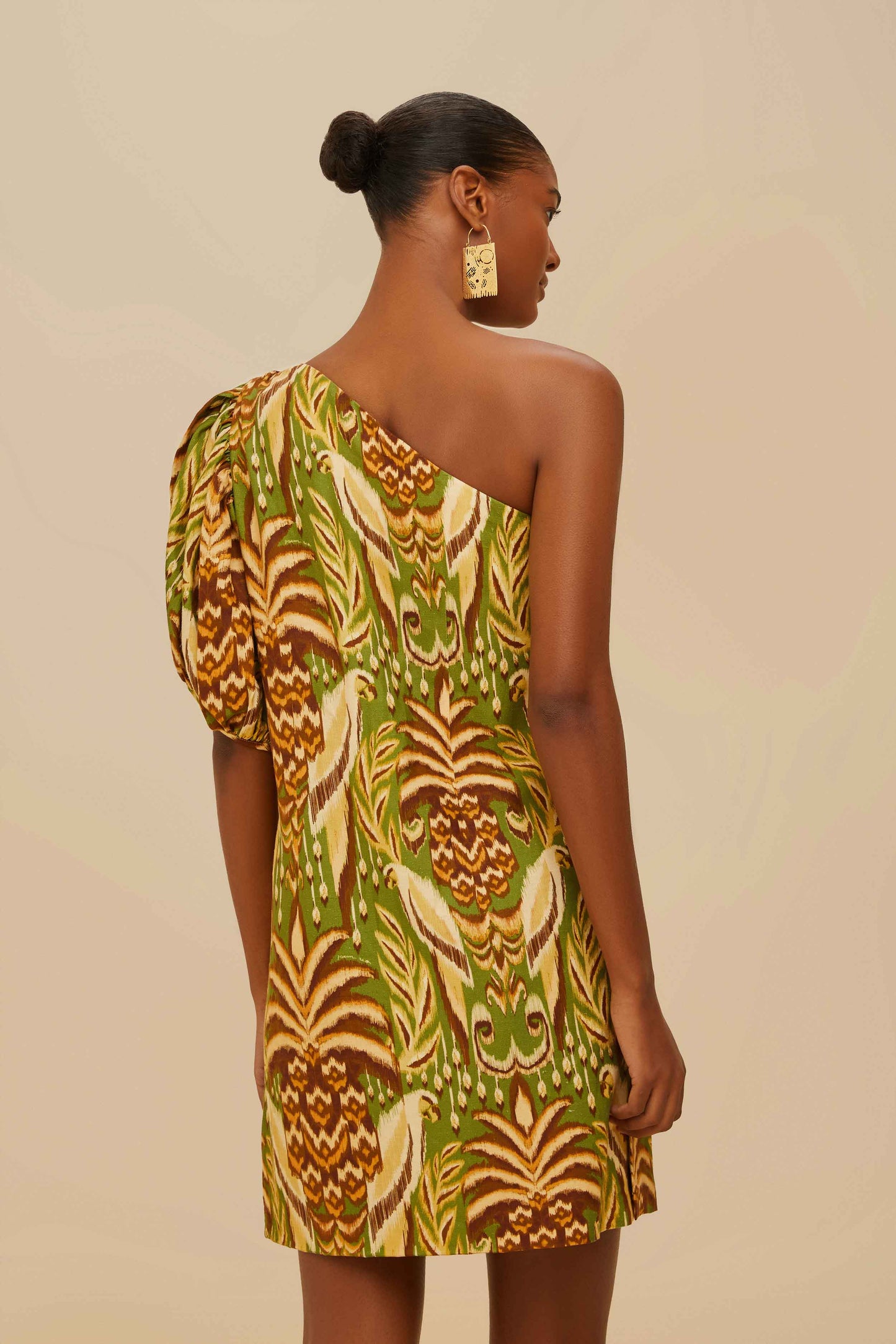 Farm Rio | Tapestry One Shoulder Mini Dress - Pineapple