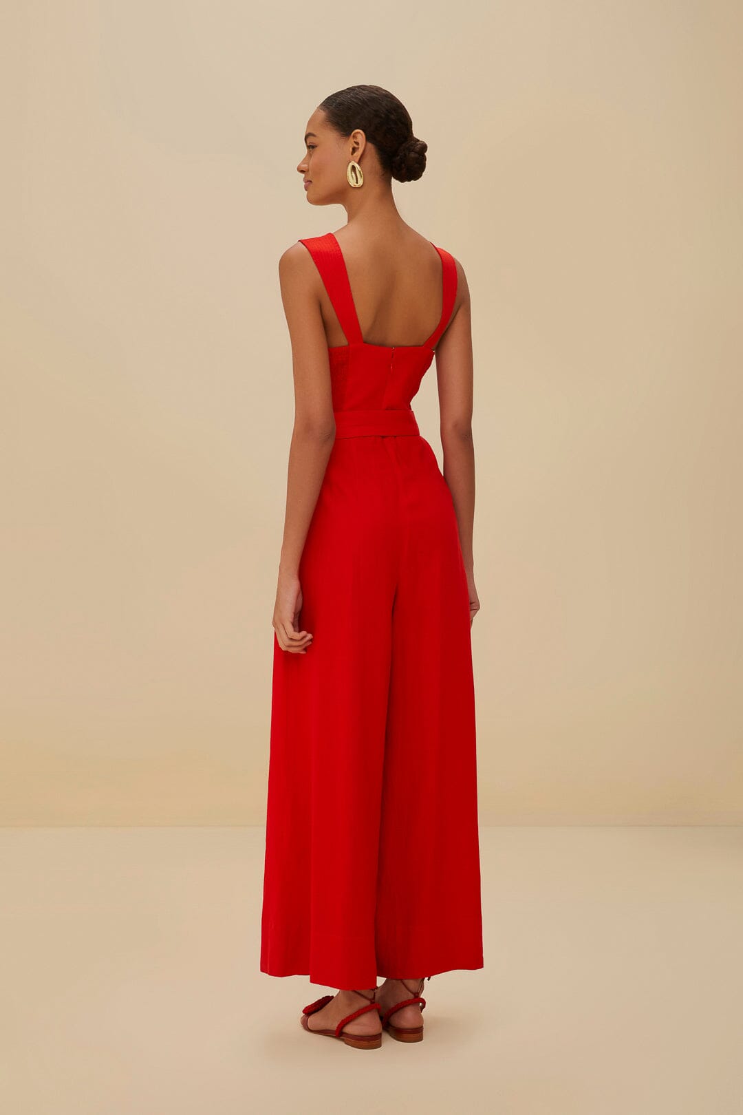 Farm Rio | Sleeveless Maxi Jumpsuit - Red