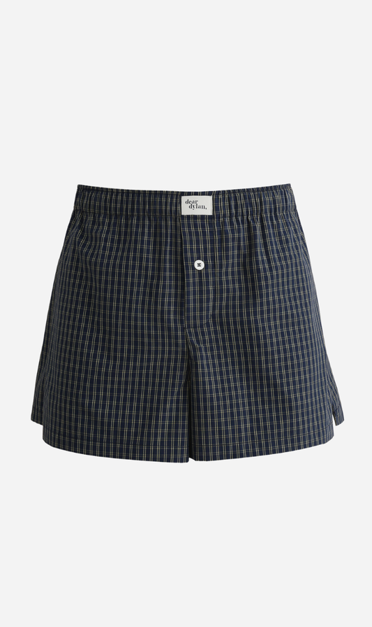 Dear Dylan | Boxer Short - Club Navy Plaid