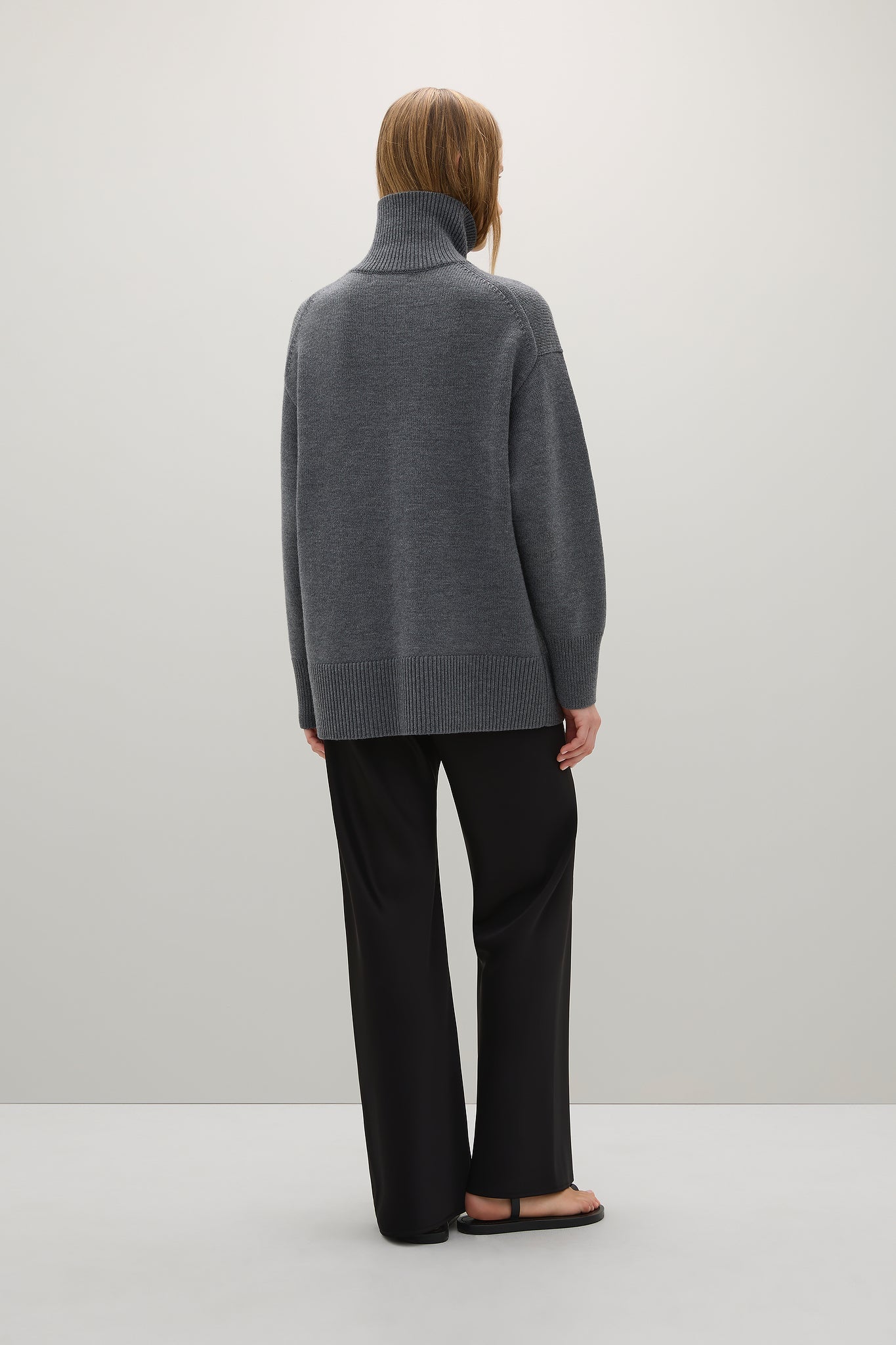 A.Emery | The Gibson Funnel Knit - Mid Grey Melange