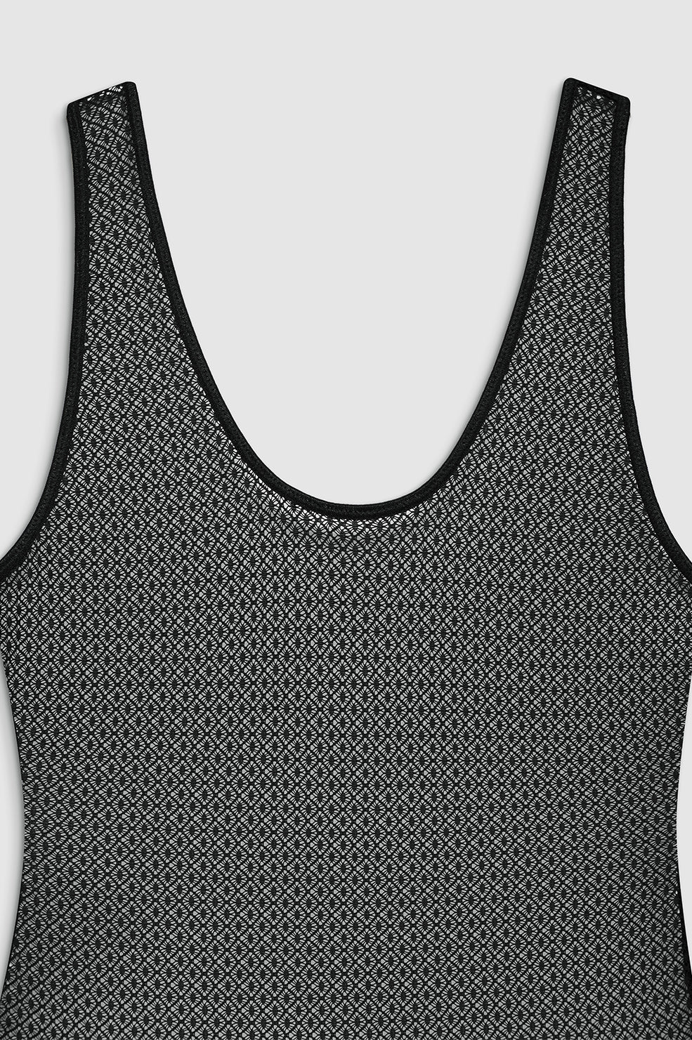 Anine Bing | Alysha Bodysuit - Black Geometric Lace