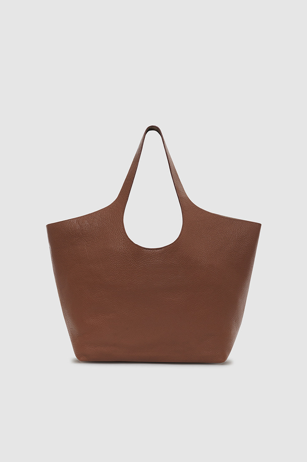 Anine Bing | Medium Lili Tote - Cognac Pebbled
