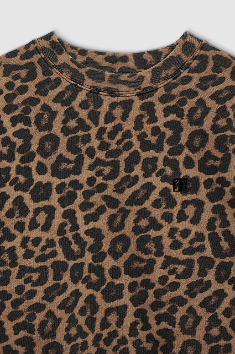 Anine Bing | Miles Sweatshirt - Black & Brown Leopard