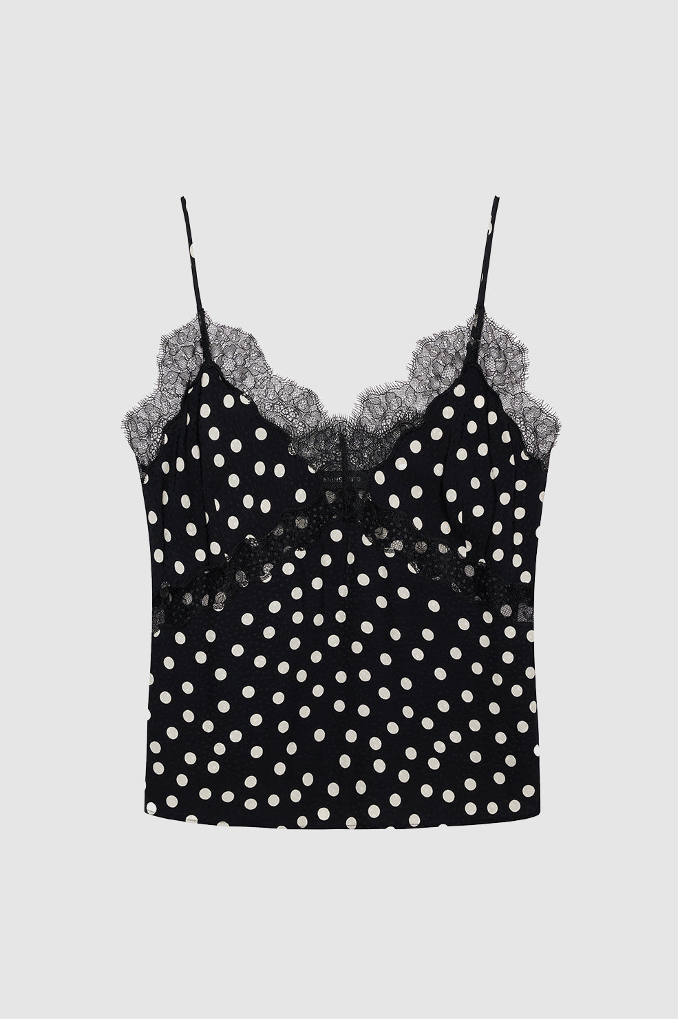 Anine Bing | Amelie Camisole - Black & White Dot Jacquard