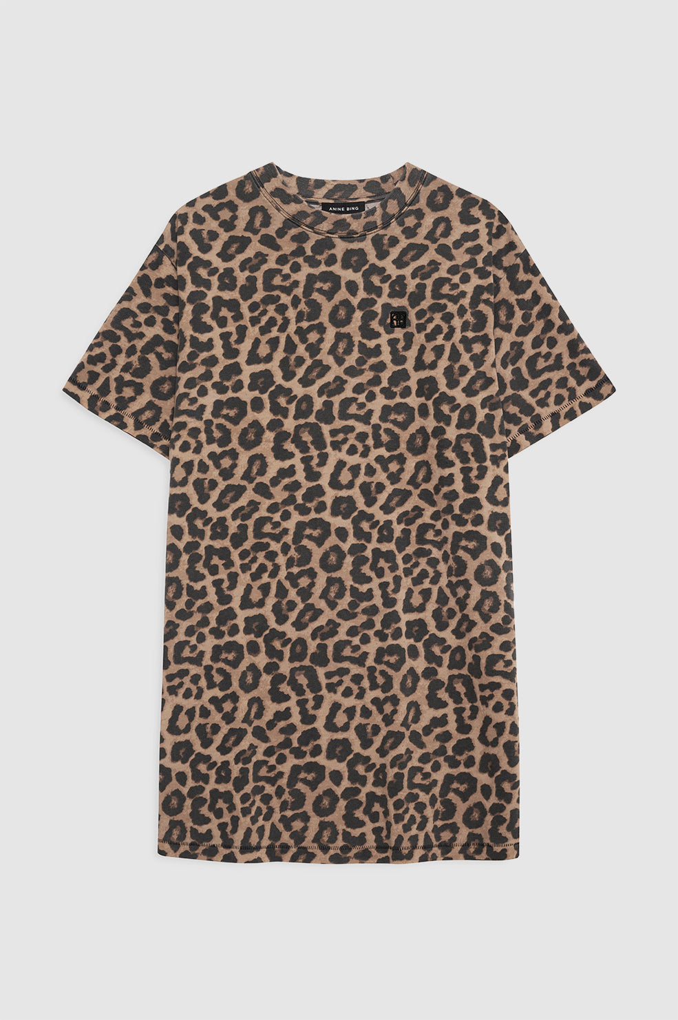 Anine Bing | Beth Mini Dress - Black & Brown Leopard