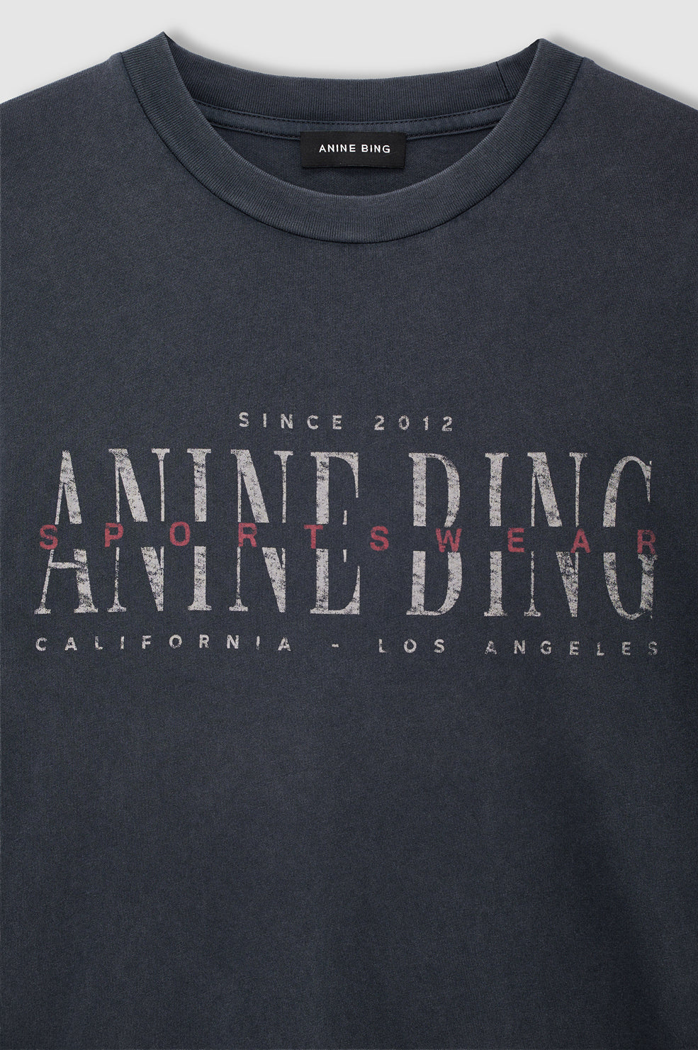 Anine Bing | Cade Tee Sport Club - Washed Black