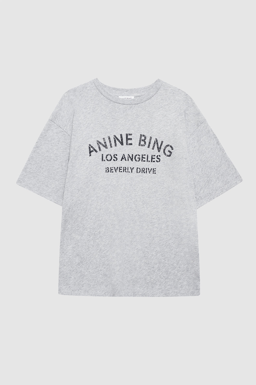 Anine Bing | Cohen Tee LA Stencil - Medium Heather Grey