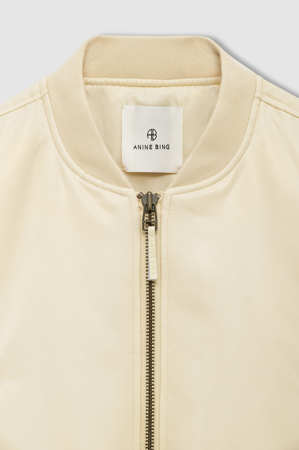 Anine Bing | Cropped Leon Bomber - Butter Yellow