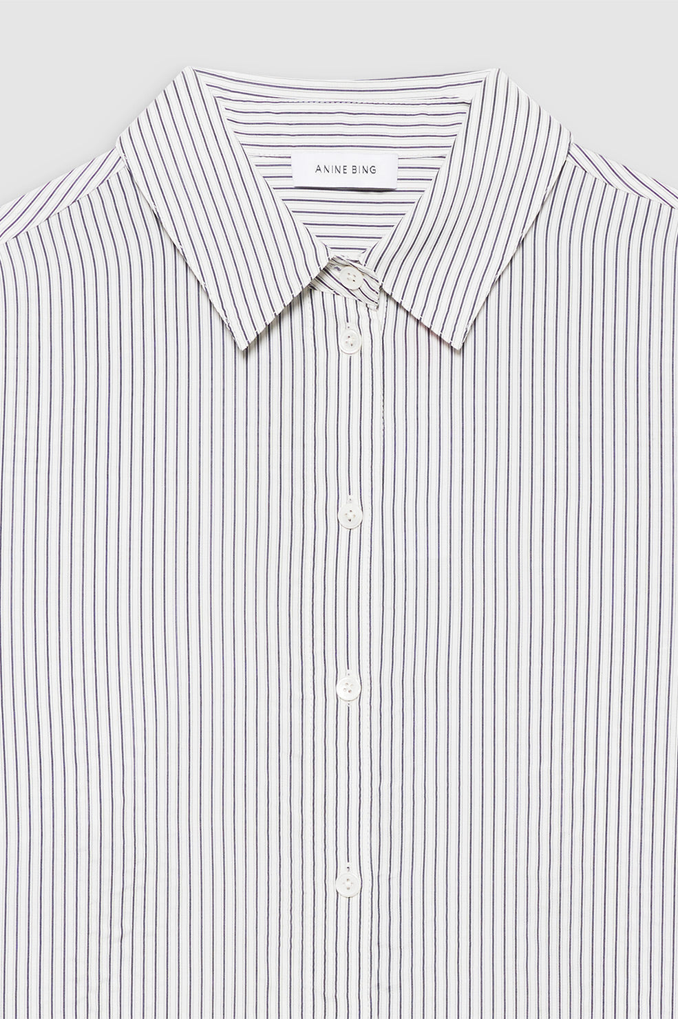Anine Bing | Essie Shirt - White & Navy Stripe