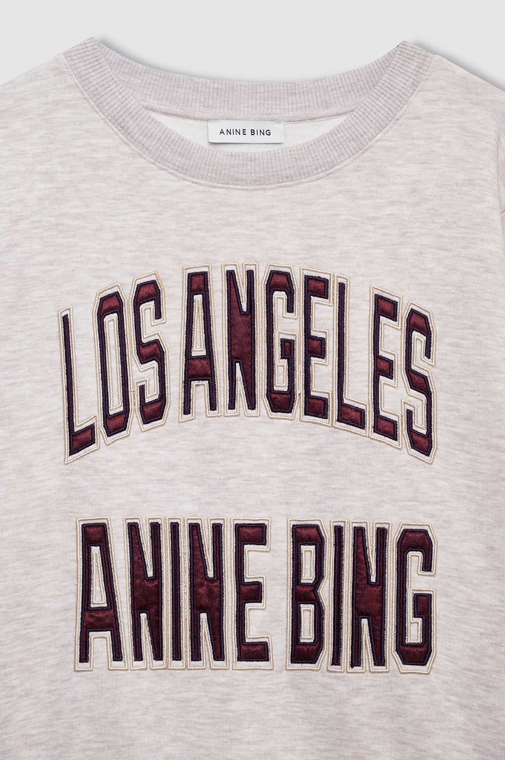 Anine Bing | Harry Shrunken Sweatshirt LA - Oatmeal Melange