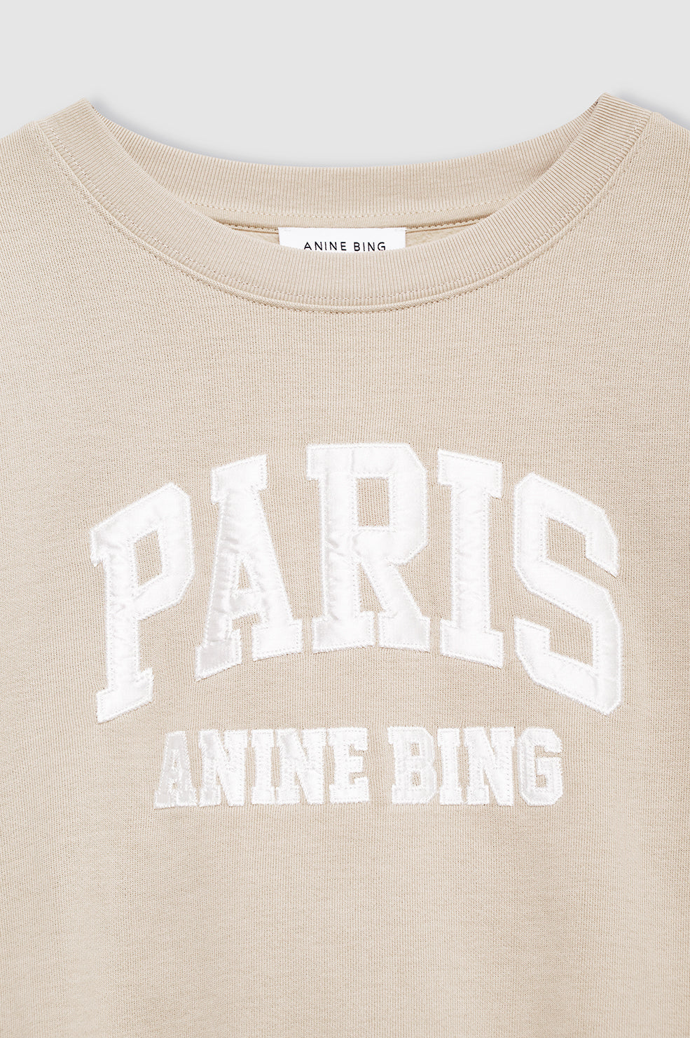 Anine Bing | Harry Shrunken Sweatshirt Paris - Beige