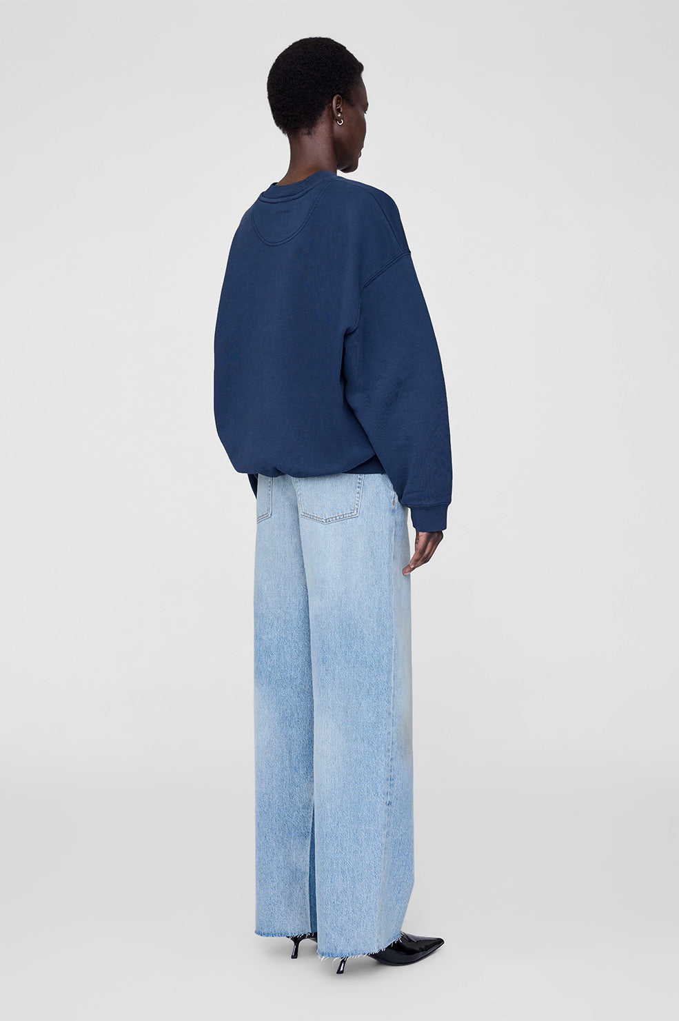 Anine Bing | Jaci Sweatshirt Paris - Washed Navy