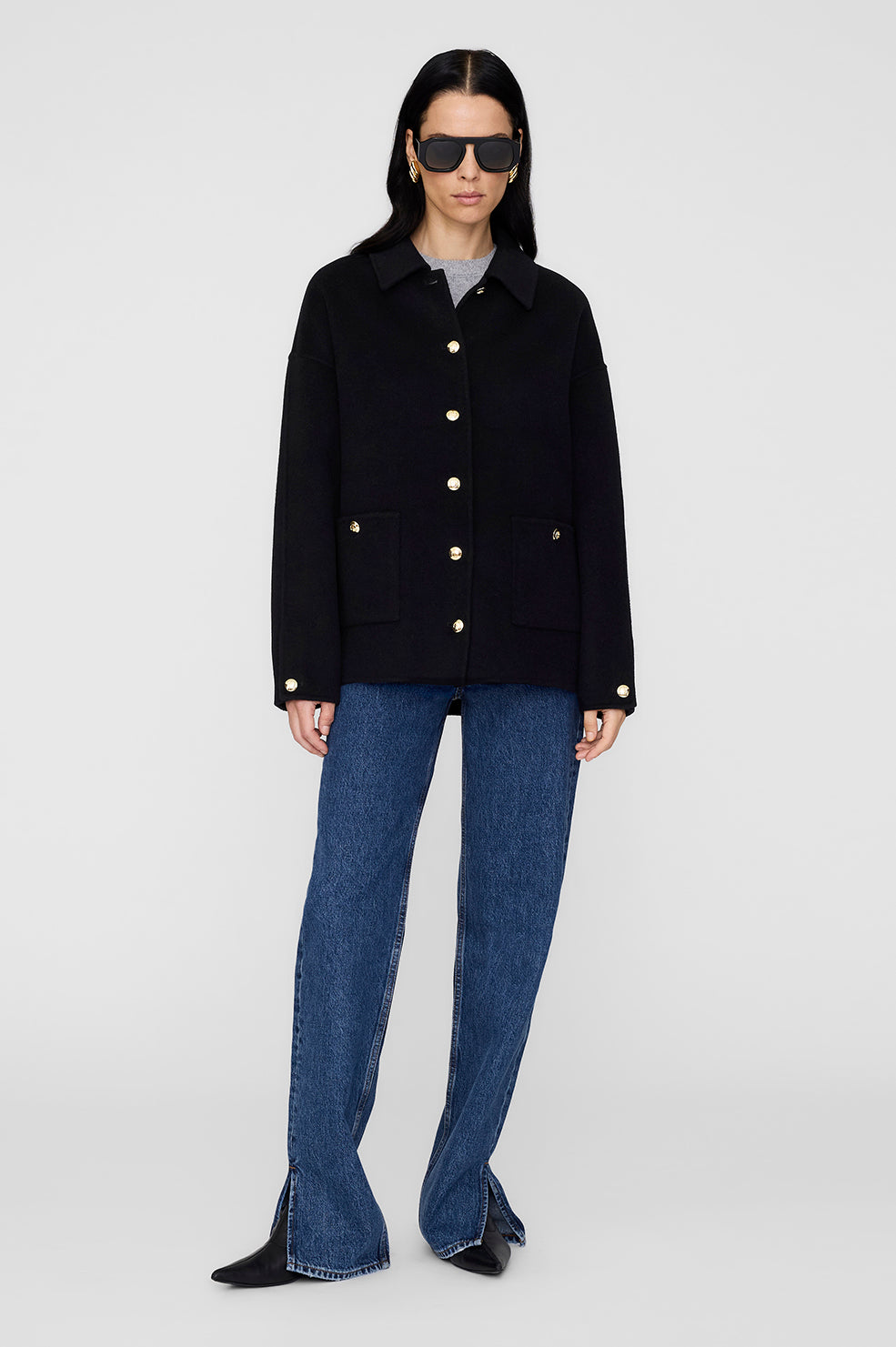 Anine Bing | Luca Jacket - Black Cashmere Blend