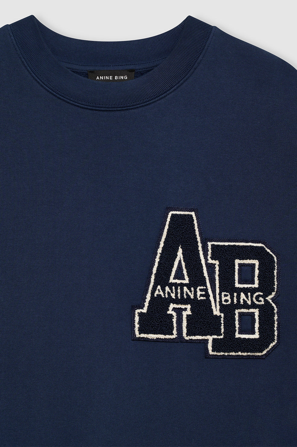 Anine Bing | Miles Oversized Sweatshirt Letterman - Washed Navy