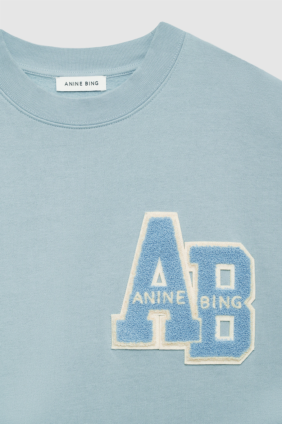 Anine Bing | Miles Oversized Sweatshirt Letterman - Pastel Blue