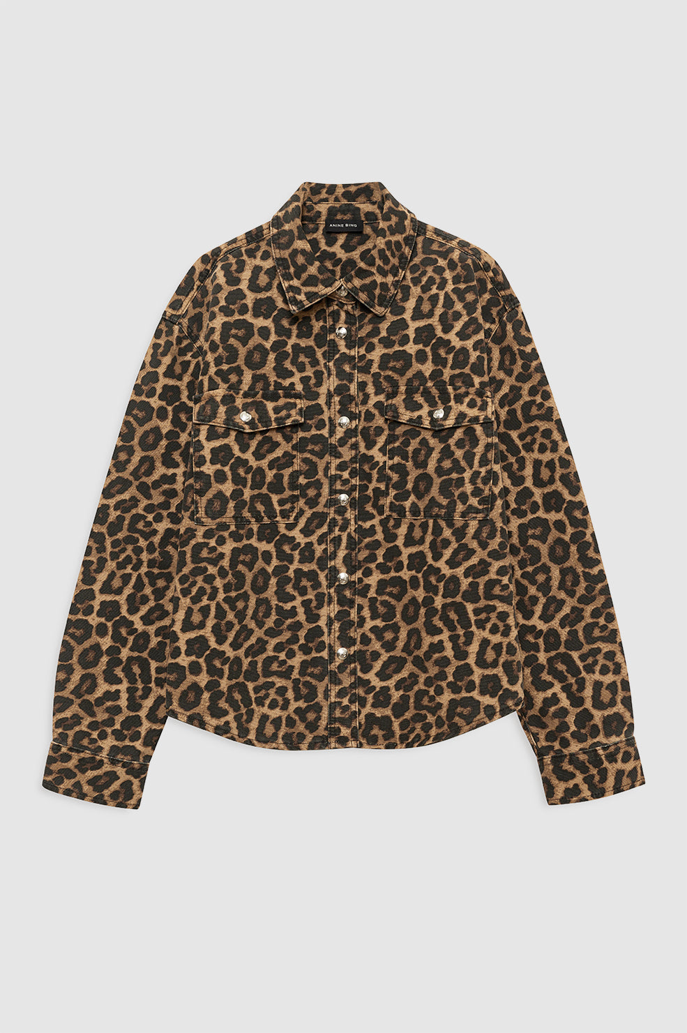 Anine Bing | Paxton Shirt - Black & Brown Leopard
